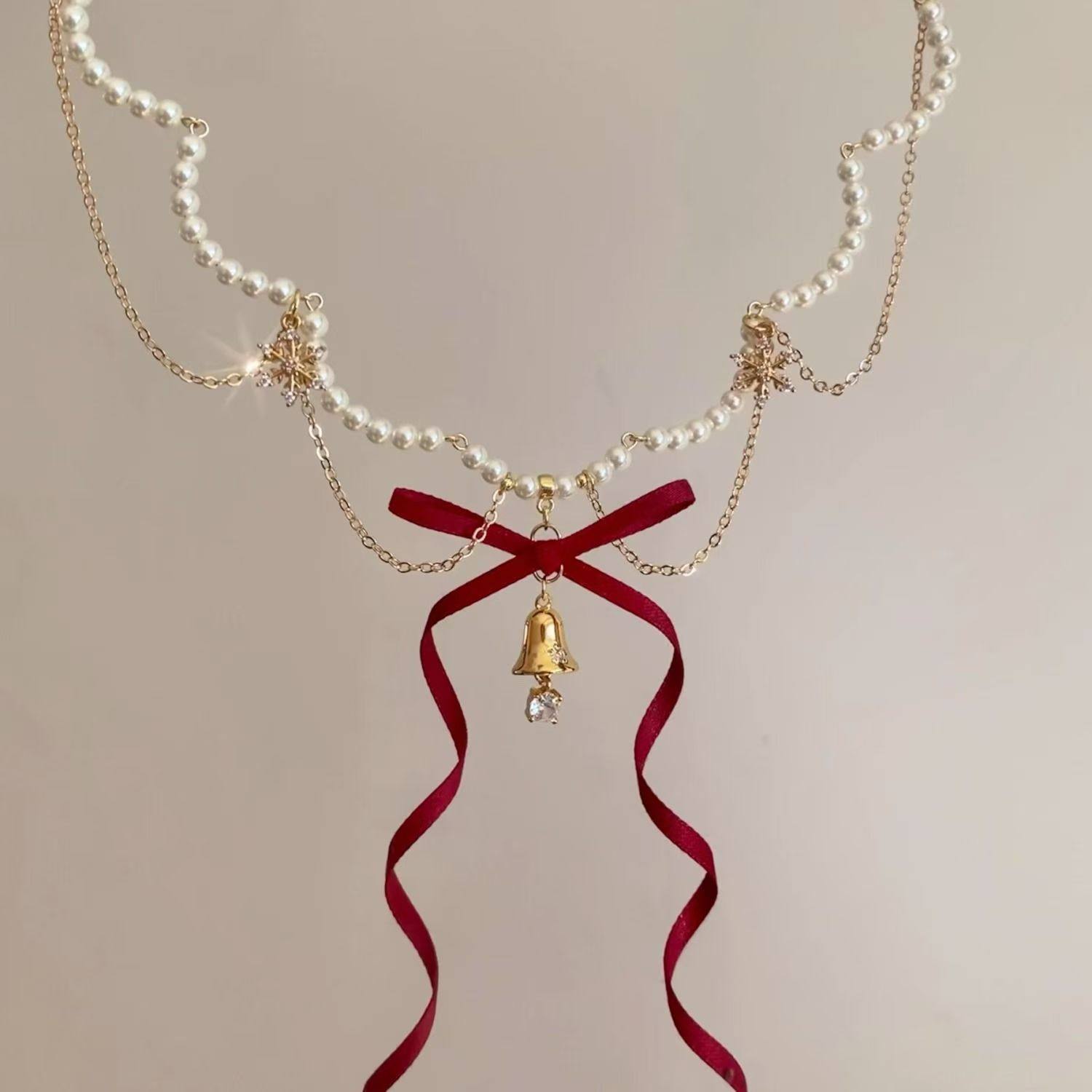  食颜派 多层铃铛项链 1个【双层爆款锁骨链】