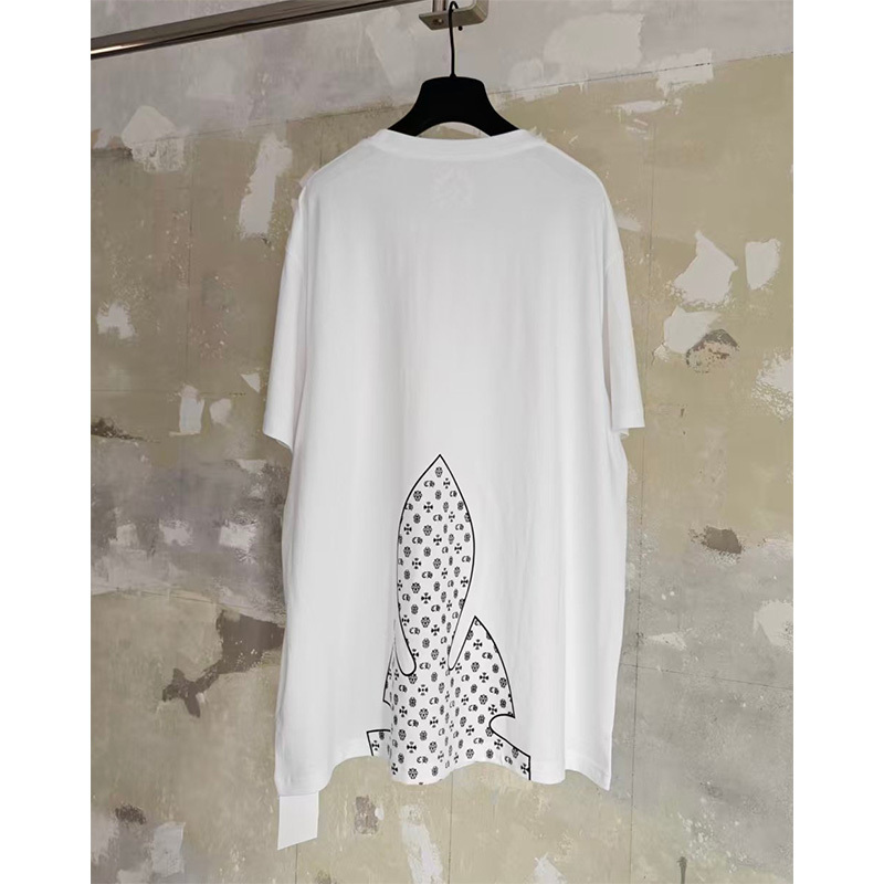 26Ss Must-Have Cross Flame Full-Print Tee Sanskrit Fashion Brand Same Style Round Neck Short-Sleeve T-Shirt Unisex Os