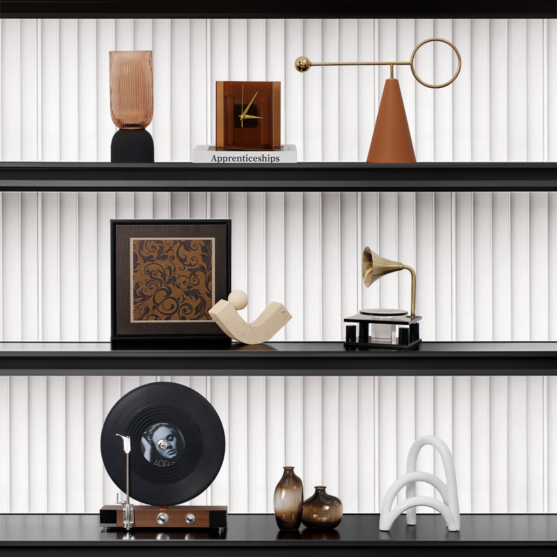 Modern Light Luxury Niche High-End Villa Model Room Artistic Soft Furnishings Living Room Open Shelf Wine Cabinet Niche Decorations