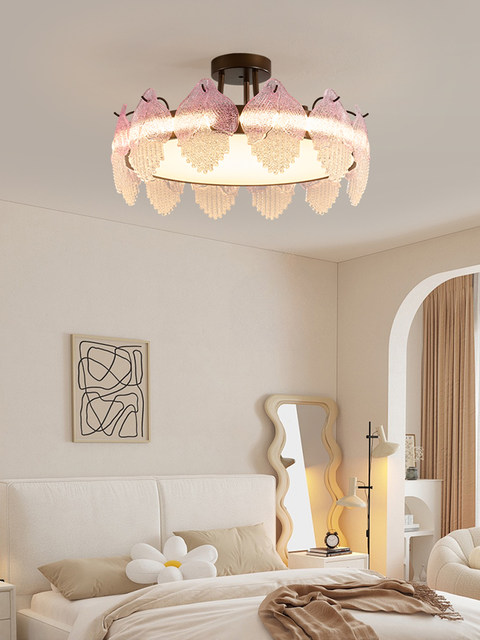 French-Style Light Luxury Bedroom Ceiling Light, American Retro 2026 Model, Elegant Modern Minimalist Cozy Artistic Master Bedroom Lighting