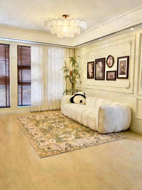 French-Style Glass Chandelier, Living Room Lamp, Mid-Century Modern Minimalist Frosted Shell Light, Luxurious and High-End Feel, Dining Room and Bedroom Lamp