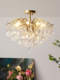 French living room ceiling lamp crystal amber clear light post-modern light luxury master bedroom dining room 2025 new lamps