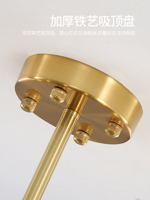 French bedroom ceiling lamp light luxury master bedroom crystal glass lamp simple modern high-end atmospheric room study lamp