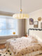Wabi-Sabi Style Fabric Ceiling Lamp Bedroom Lamp French Mid-Century 2025 New Full-Spectrum Eye-Protection Room Master Bedroom Lighting Fixtures