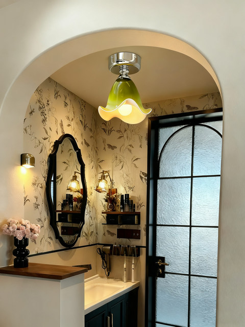 French-Style Hallway Ceiling Light, Corridor Light, American Retro Creative Personality Art Flower Entrance Light, Balcony Light