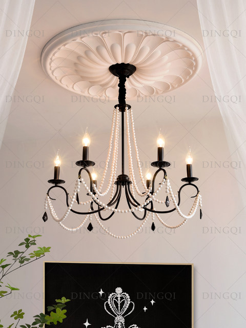 French Chandelier, Living Room Lamp, American Retro Candle, Palace Style, Villa Hall, Duplex Staircase, Bedroom, Dining Room Lighting Fixtures