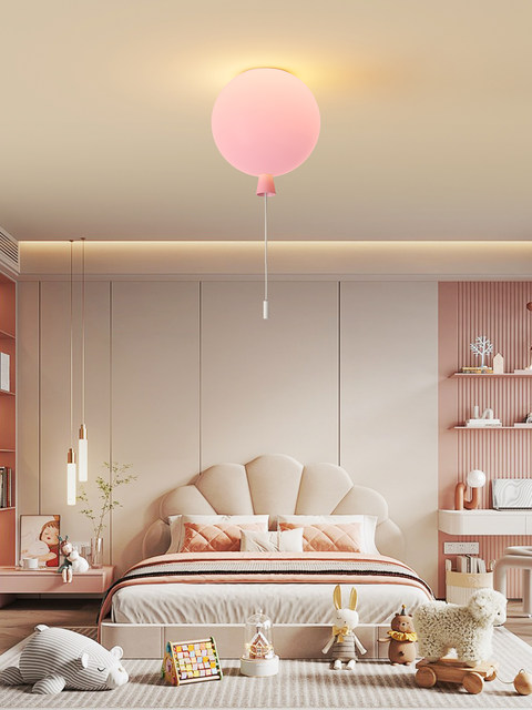 Full-Spectrum Balloon Children's Room Ceiling Light, Modern Boys' and Girls' High-End Eye-Protection New Creative Bedroom Lighting