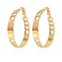 Jewelry Fashion Texture Geometric Earrings Love Word Hip Hop