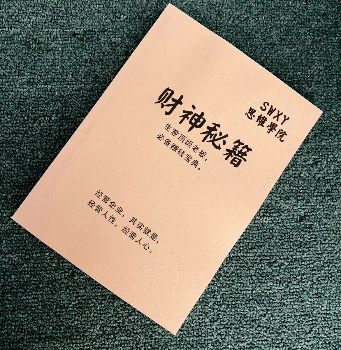 《财神秘籍》经营企业其实就是 经营人性经营人心成功励志，财神秘籍pdf电子书下载