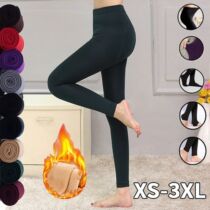 Autumn Winter Woman Thick Warm Leggings Candy Color Brushed