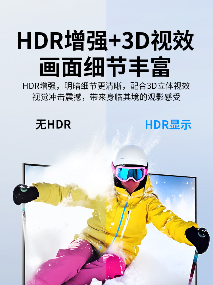 HDMI Splitter One-To-Four Screen Splitter 1 Input 4 Output Splitter High-Definition 8K60Hz Computer Audio and Video Synchronization Monitor Screen Tv Set-Top Box One-To-Four Output Split Screen