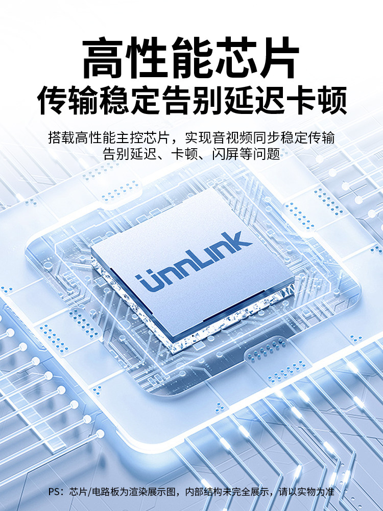 HDMI Splitter One-To-Four Screen Splitter 1 Input 4 Output Splitter High-Definition 8K60Hz Computer Audio and Video Synchronization Monitor Screen Tv Set-Top Box One-To-Four Output Split Screen