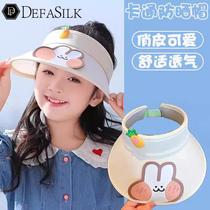 Summer outdoor boys and girls baby sun hat cartoon animal childrens hat large brim empty top sun protection sun hat
