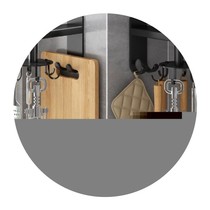 Kitchen hook rotating KL hole-free pot spatula spoon wall kitchen utensil storage rack storage rack sticky hook wall-mounted god