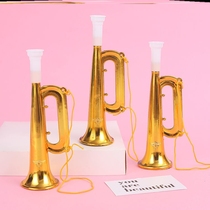 Golden small trumpet childrens toy fans football telescopic trumpet sports games cheerleading team can blow