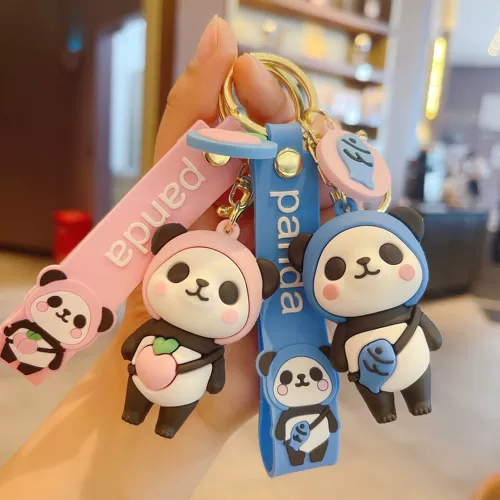 Креативный мультяшный колокольчик, брелок, подвеска, ключи от машины, школьный рюкзак для школьников, украшение на сумку, панда, подарок на день рождения