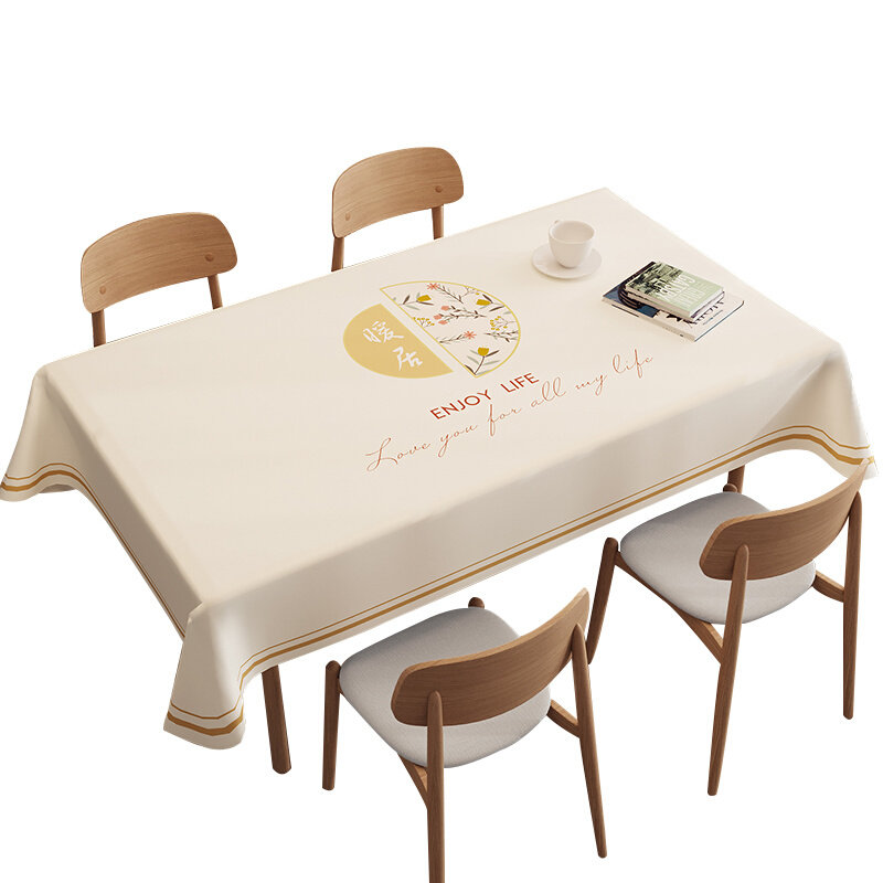 PVC table tablecs waterproof oil-proof and anti-scalding tea table cloth rectangular day tying nets red table cloth free of washing 
