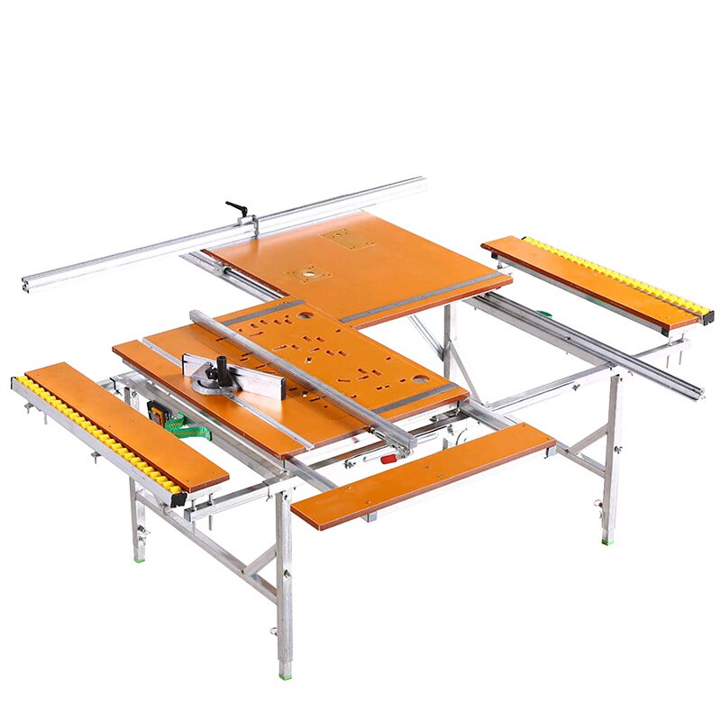 Countertop industrial board chainsaw work bench work slide saw table saw carpenter push folding wooden table activity shelf decoration
