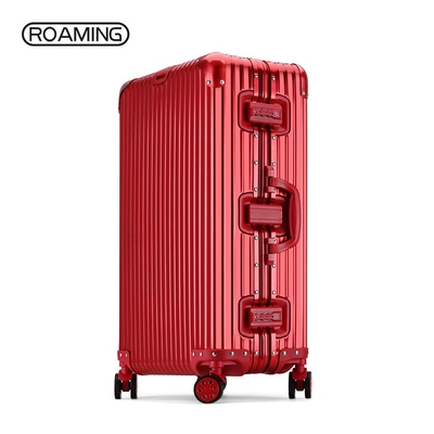 Aluminum-magnesium alloy wedding luggage female dowry trolley case male password box bride big red wedding travel box