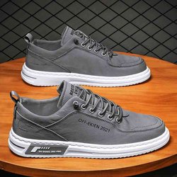 ເກີບສໍາລັບຜູ້ຊາຍ 2024 New Ice Silk Canvas Shoes Versatile Soft Sole Casual Sports Shoes Korean Style Trendy Breathable Sneakers