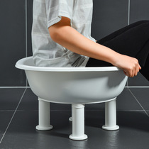 Mens and womens squat-free sit-down bathtub thickened tall plastic four-legged basin household elderly pregnant women footbath footbath laundry tub