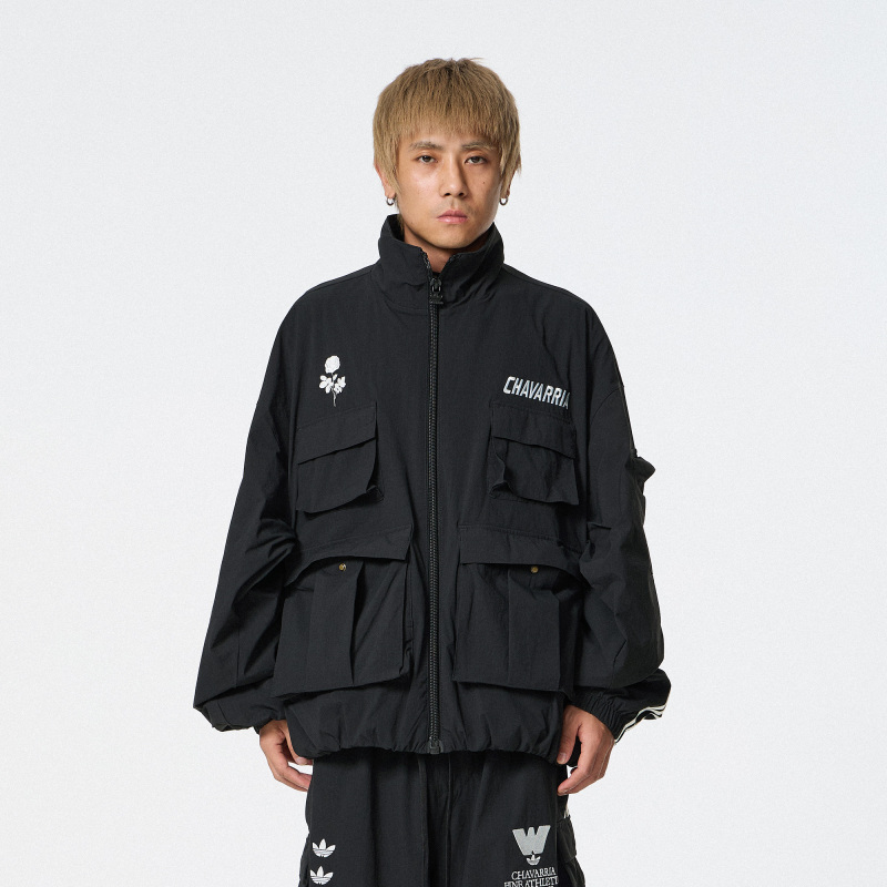 Adidas X Willy Chavarria Cargo Tr Jkt Co-Branded Multi-Pocket Work Jacket