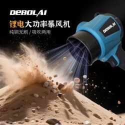 Dual-Purpose Suction and Blowing Pure Copper Brushless Powerful Fan, Strong Air Blower, Industrial Blower, Lithium Battery Fan