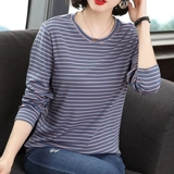 Снижение денег, производитель специального издания Taobao Специальный издание меняет разрешение сезона, чтобы купить полосатые T -рубашки Женщины с большим размером большие рукава больших размеров