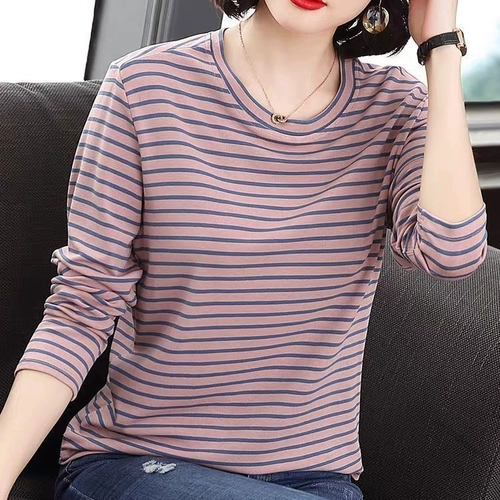 Снижение денег, производитель специального издания Taobao Специальный издание меняет разрешение сезона, чтобы купить полосатые T -рубашки Женщины с большим размером большие рукава больших размеров