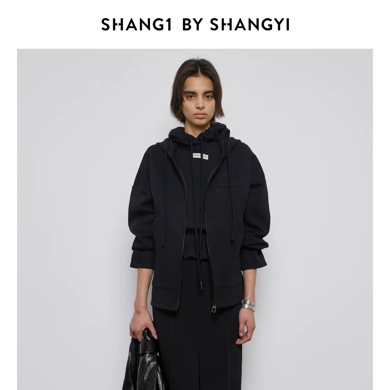 SHANG1 BY SHANGYI Короткая толстовка, куртка, американский стиль, оверсайз
