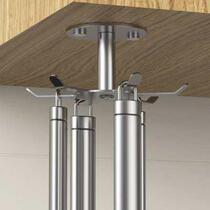 304 stainless steel cabinet bottom plate rotating hook hanging spatula rack spoon rack hanging cup rack creative kitchen hook