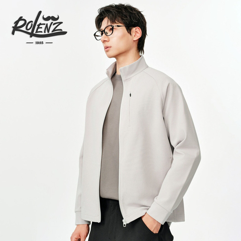 Rolenz Brand Stand-Up Collar Soft Shell Jacket Men's Outerwear Autumn Lightweight Sports Commuter Casual Cardigan Top Trendy Rolenz Brand Stand-Up Collar Soft Shell Jacket Men's Outerwear Autumn Lightweight Sports Commuter Casual Cardigan Top Trendy