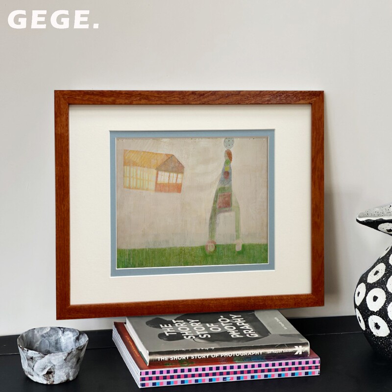 Tongye Xue] Gege Modern Minimalist Abstract Art Decorative Painting with Wooden Frame for Hanging in the Living Room or Bedroom with a Sense of Sophistication