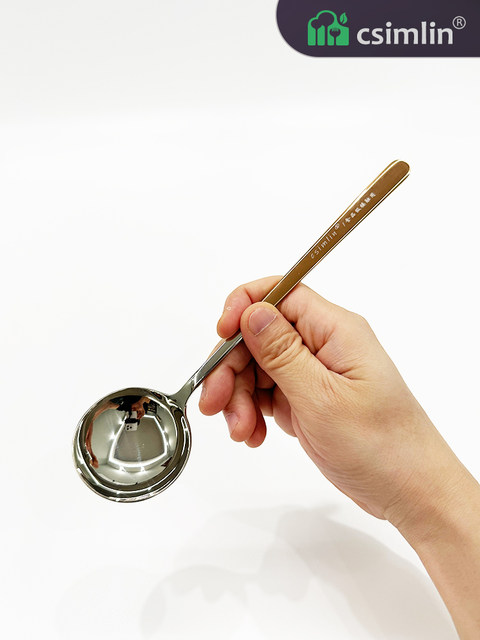 Kitchen Forest High-Pretty 316 Stainless Steel Spoon Deep Long Handle Drink Soup Eat Home Spoon Cute Ins