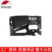 Outdoor multifical staniness steel-tool card military k