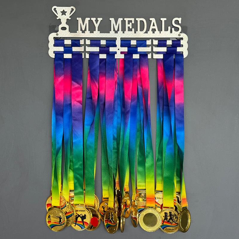 Honor Medal Display Rack, No-Drill Stainless Steel Honor Medal Storage Rack, Marathon Commemorative Plaque Wall Hook Honor Medal Display Rack, No-Drill Stainless Steel Honor Medal Storage Rack, Marathon Commemorative Plaque Wall Hook