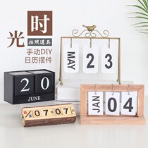 Wood calendar widget manual calendar desktop decoration wooden calendar calendar date for wooden calendar