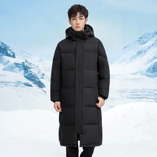 -30 ° C вниз куртка Men Long Jackets Winter теплый легкий вес