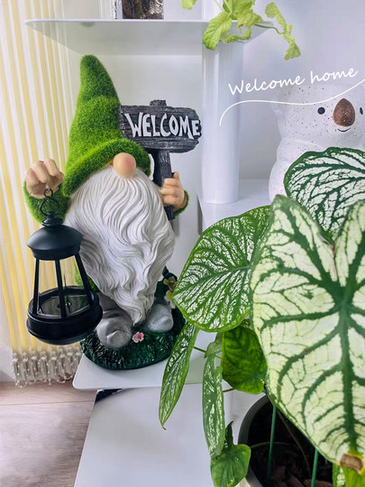 Cute Dwarf Ornaments Solar-Powered Outdoor Courtyard Lights Garden Courtyard Balcony Gardening Decoration Landscape Arrangement Lights