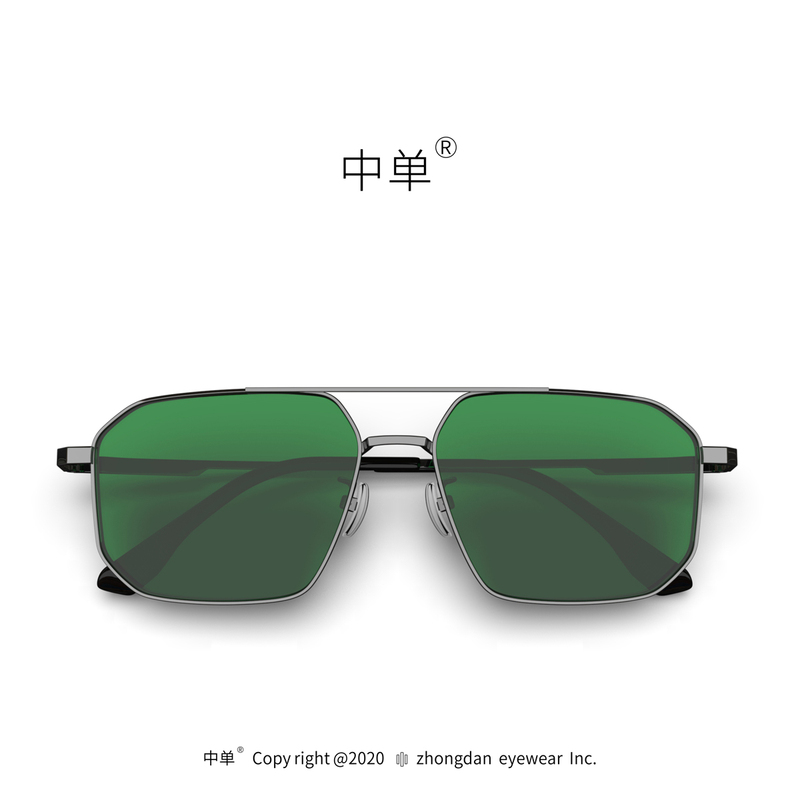 High-Definition Glass Sunglasses for Men and Women, Titanium Alloy Aviator-Style Sunglasses for Driving, Zd2602