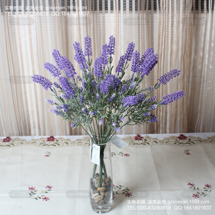 (Olifi) Simulation lavender planting wool high quality plastic lavender pastoral wind jewelry A7-02912