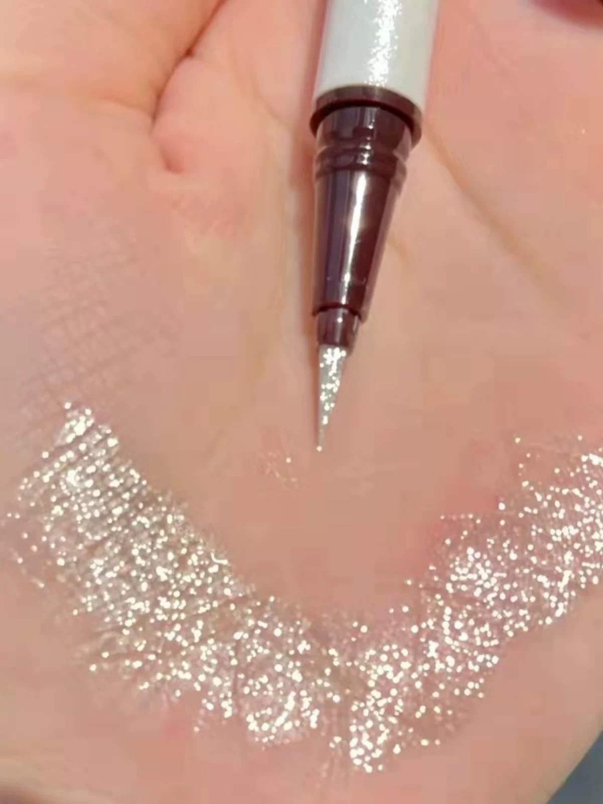 Осветляющие ногти sequins, хайлайтер, карандаш для глаз, 2 в 1, натуральная и постоянная формула