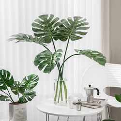 Desktop Decorations for the Living Room Artificial Green Plants Monstera Leaves Artificial Flowers Sofa Side Decorations Housewarming Classy Home Accessories