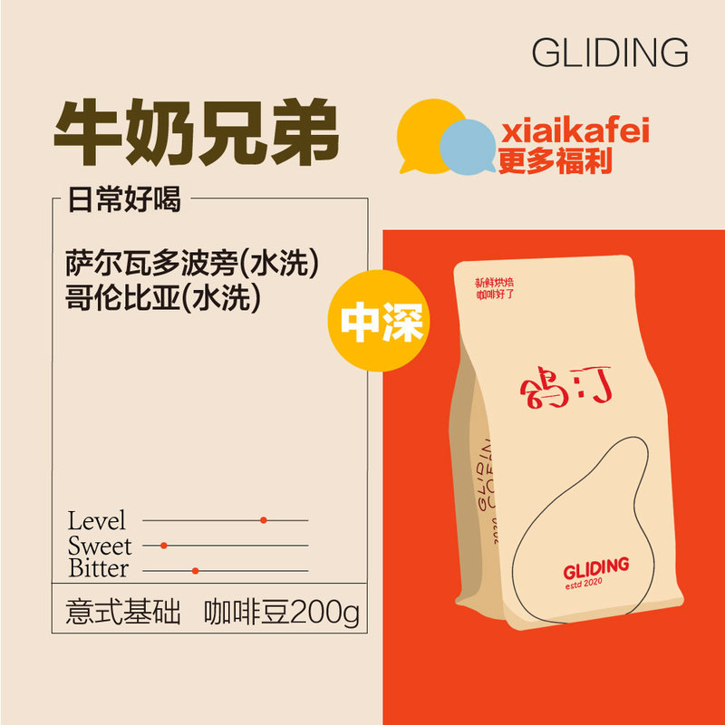 【No.1 Best Seller in the Store】Milk Brothers Coffee Bean Blend Latte Americano Italiano Gliding