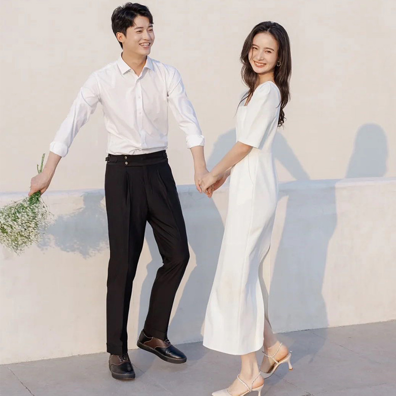 Retro white wedding dress, french style, suitable for teen Retro white wedding dress, french style, suitable for teen