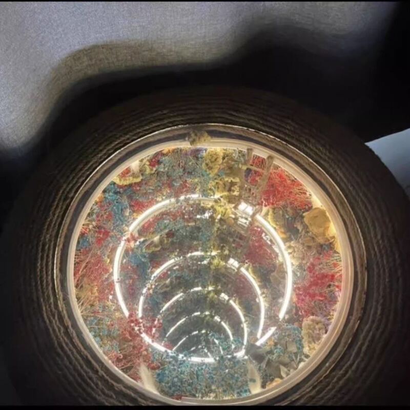 DIY Flower Sea Abyss Mirror Tire-Shaped Coffee Table Single-Sided Double-Sided Semi-Transparent Lens Thousand-Layer Mirror Organic Glass Acrylic Round