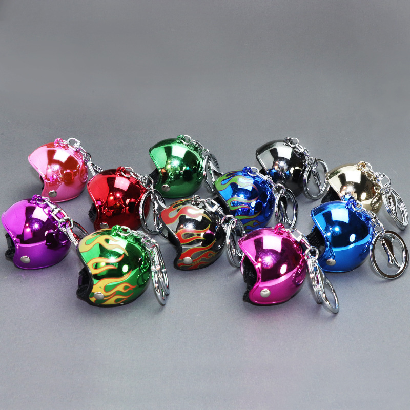 High-Quality Colorful Helmet Keychain, Premium Luggage Accessory, Motorcycle Safety Helmet, Wind-Breaking Duck Helmet