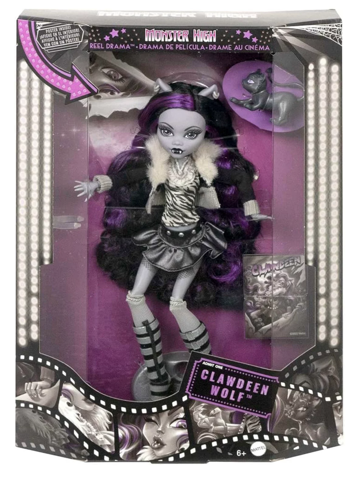 Кукла (Monster High) Reel Drama — чёрно‑белая коллекционная, разные персонажи