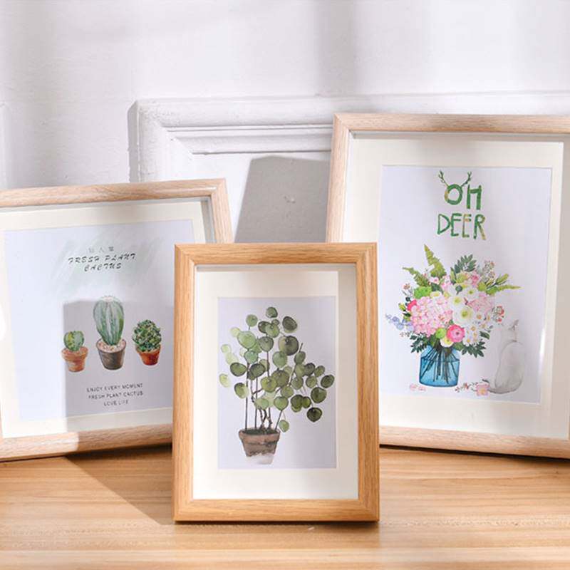 Photo frame European-style solid wood pendulum table hanging wall 5 inch 6 inch 7 inch 8 inch 10 inch A4 inch 12 inch table swing piece horizontal and vertical purpose-Taobao