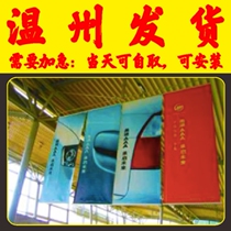 Wenzhou customized double-spray cloth hanging curtain shopping mall hanging flag 4s real estate opening advertising spray-painted UV clip black double-sided